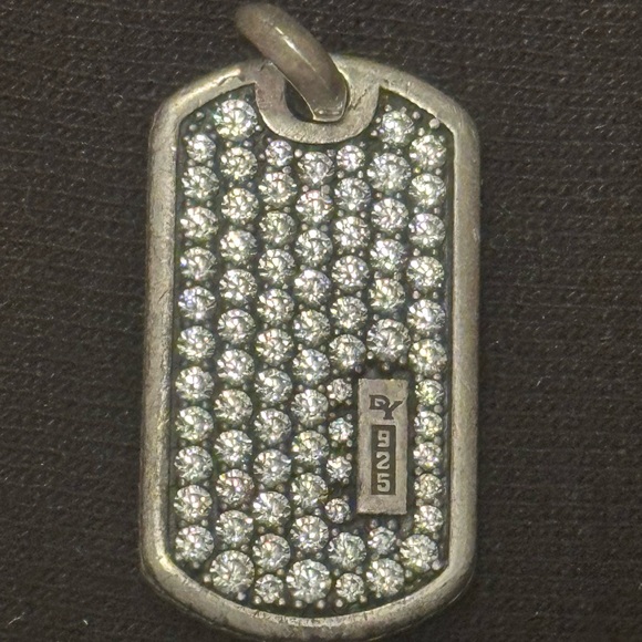 David Yurman Pavé Diamond Dog Tag Pendant